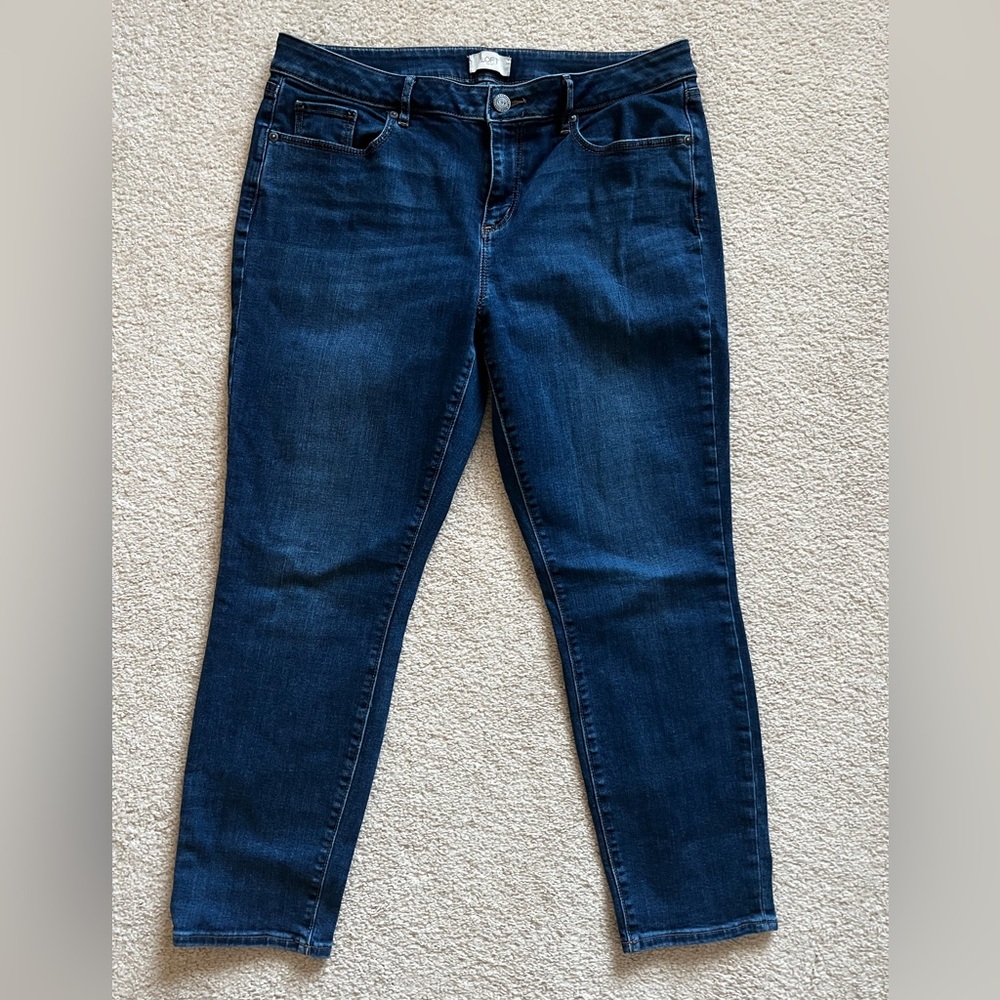 LOFT Women's Skinny Jeans - Dark Blue